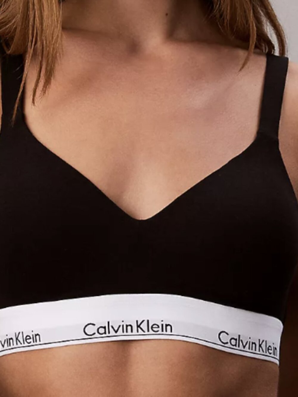 Calvin Klein Icon Cotton Modal Lift Bralette, Black, Small